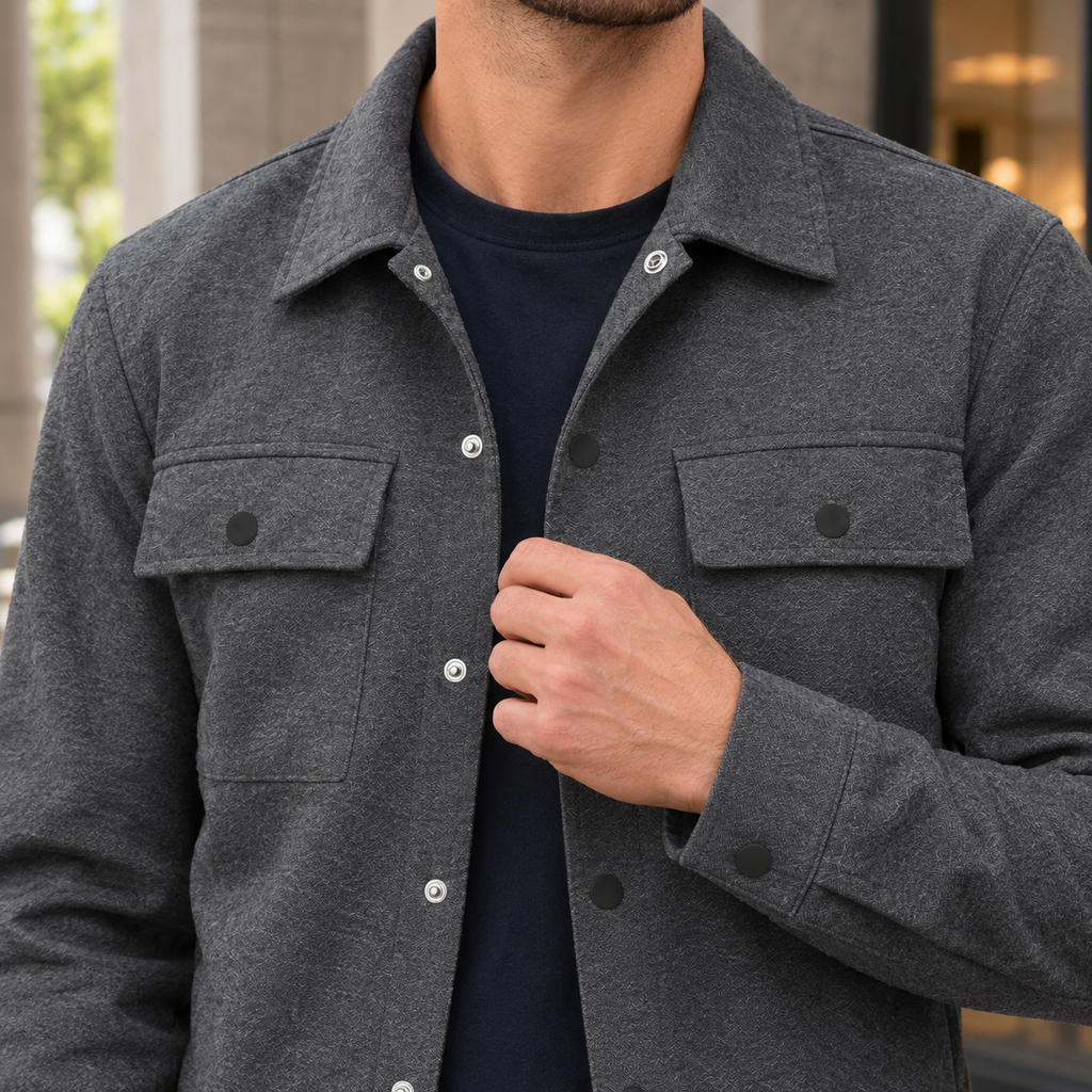 Mason Utility Overshirt - Lead Product Detail