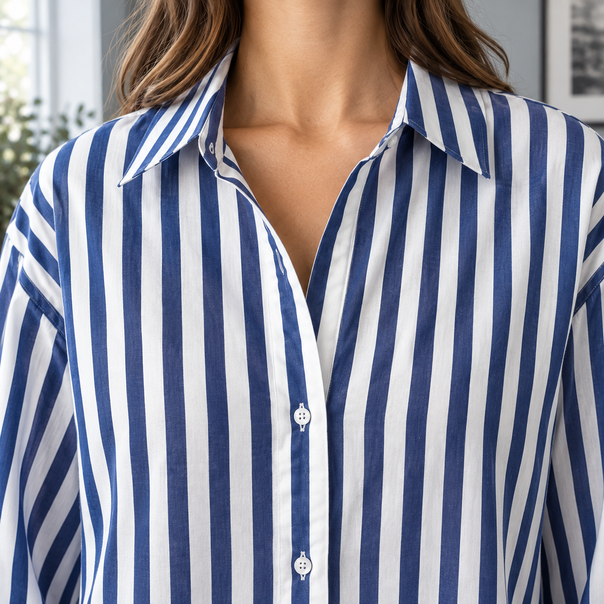 Iris Striped Shirt - Lead Product Detail