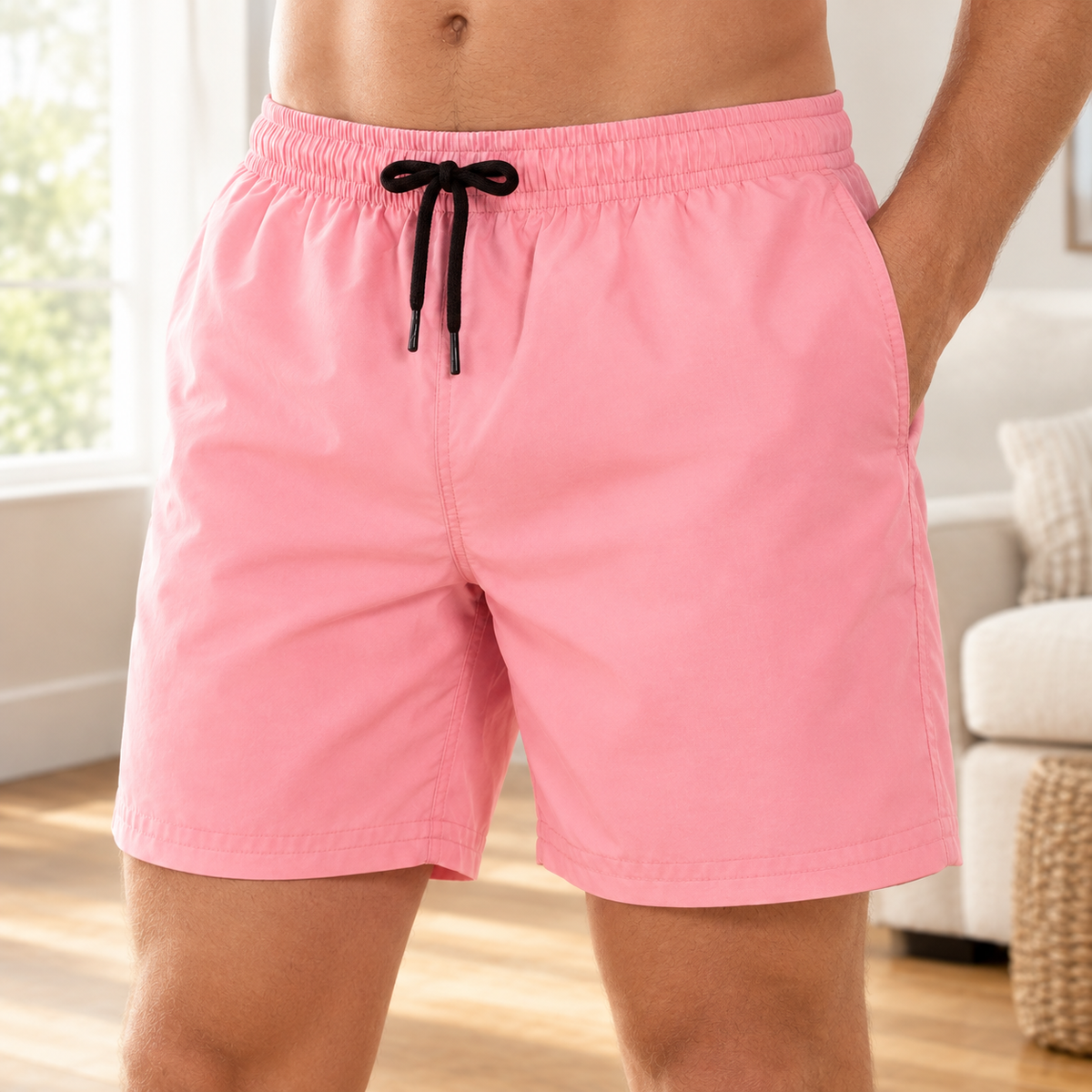 Lancelot Drawstring Swim Shorts - Lead Product Detail