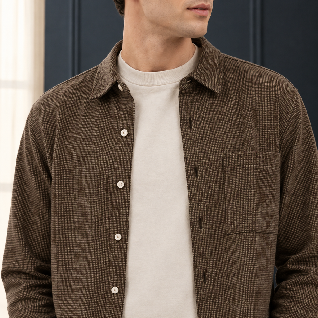 Joseph Waffle Overshirt - Lead Product Detail