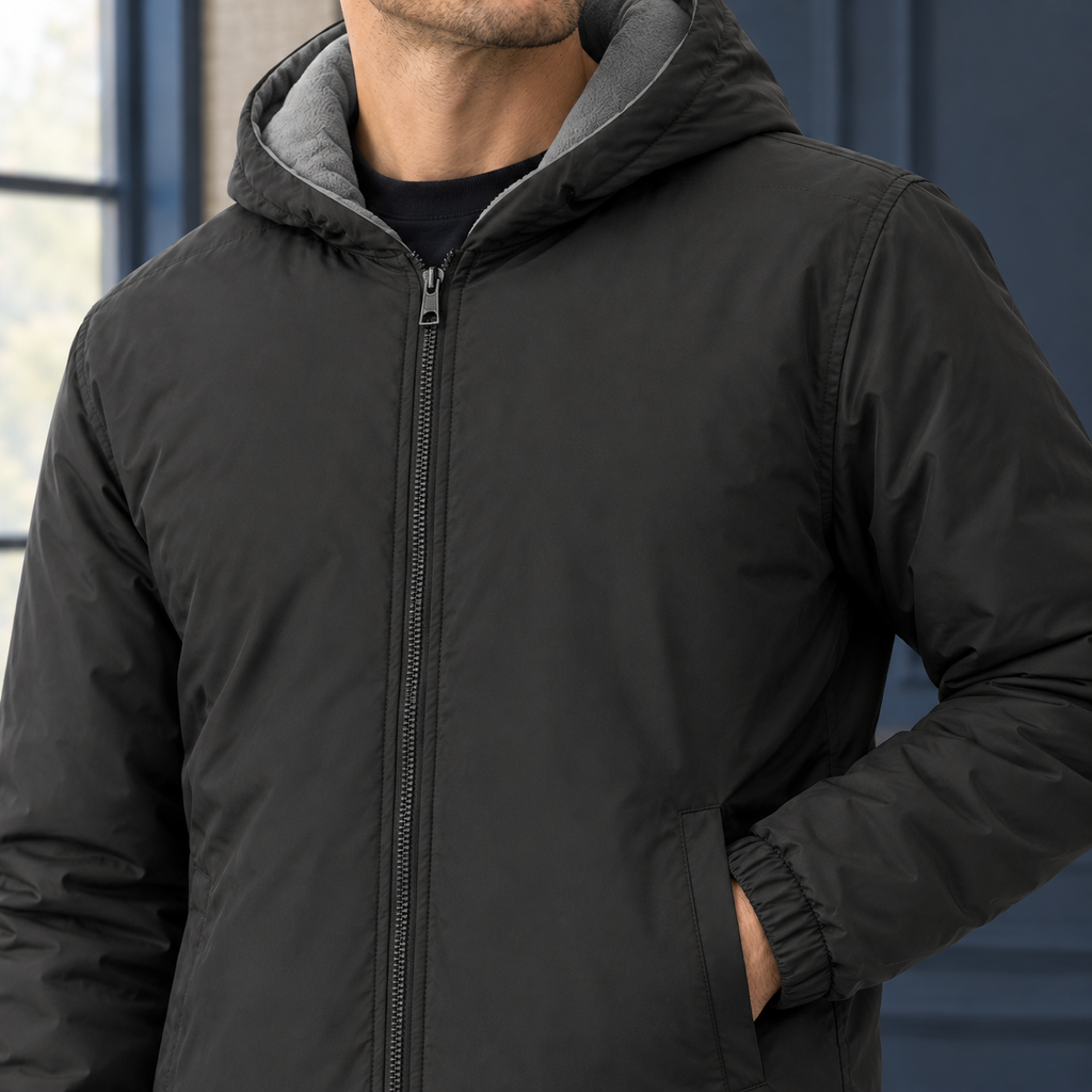 Oliver Hooded Jacket - Lead Product Detail