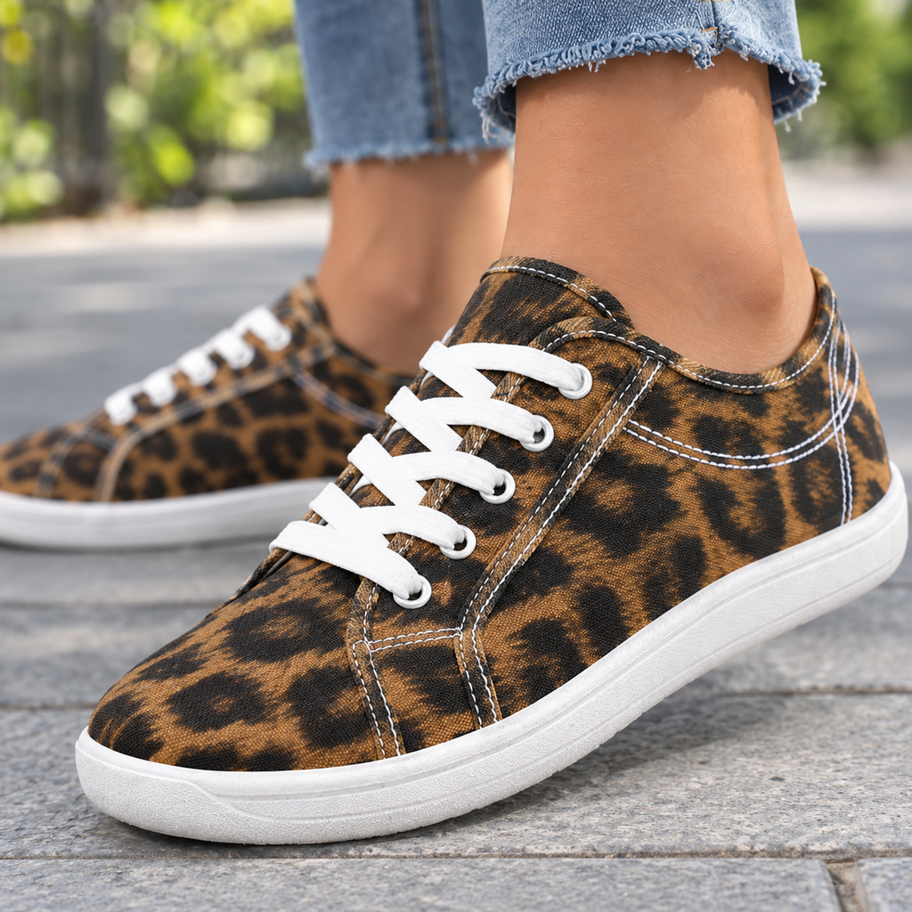 Fiorella Wide Toe Sneakers - Lead Product Detail