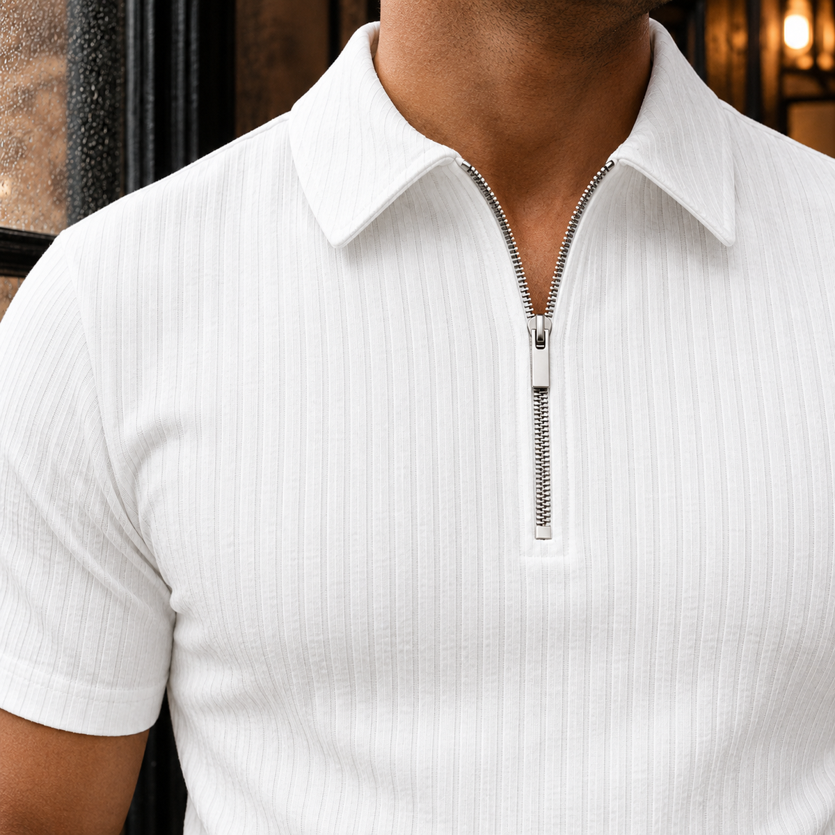 Cuthbert Zip Polo - Lead Product Detail