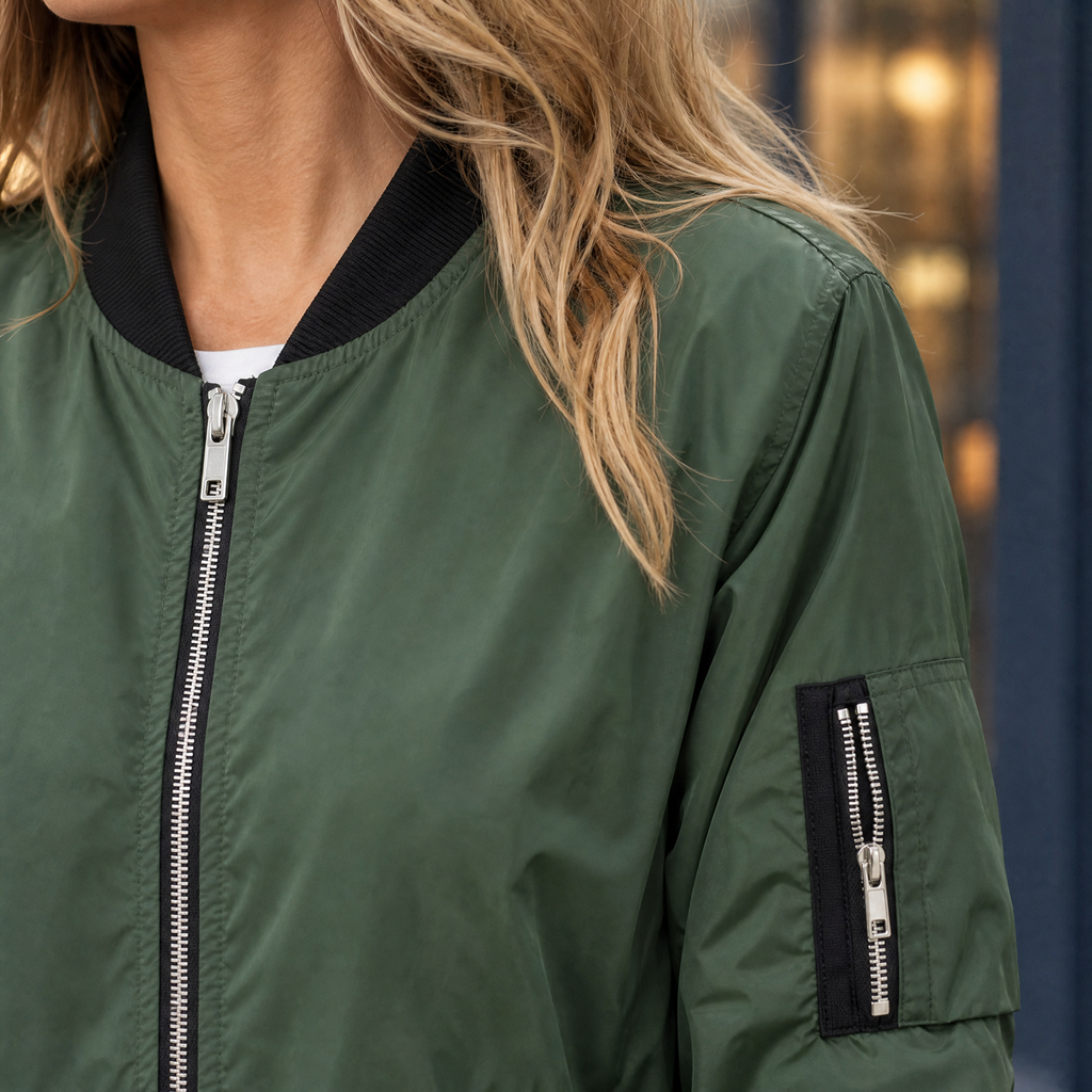 Odette Bomber Jacket - Lead Product Detail