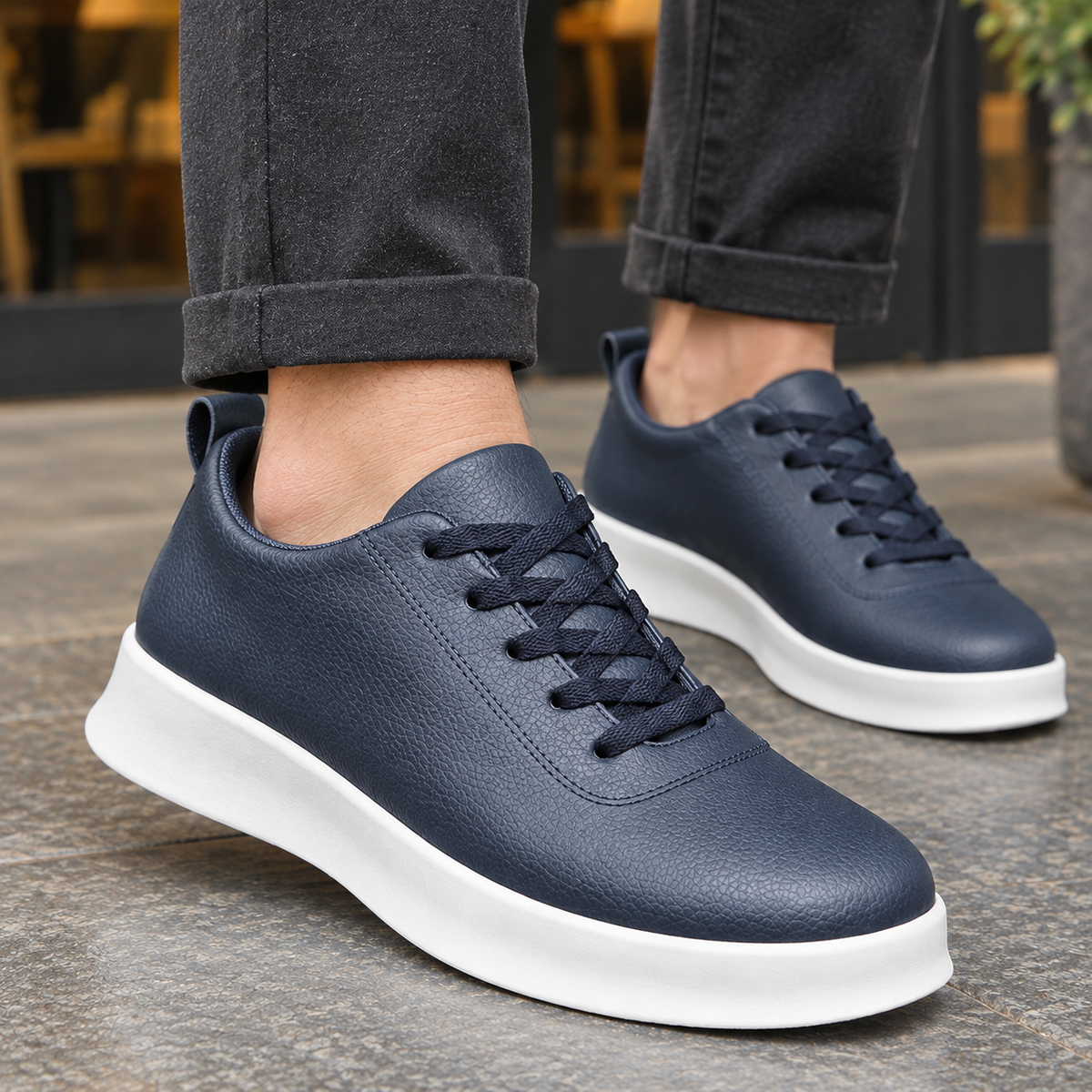 Rizzi Lace-Up Sneakers - Lead Product Detail