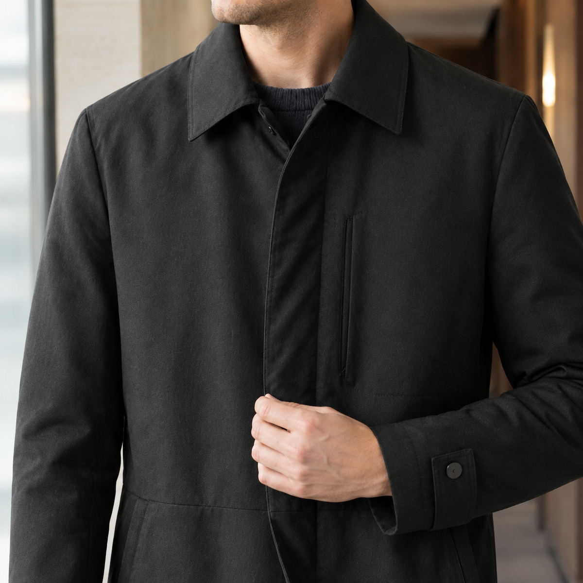 Alex Lined Overcoat - Lead Product Detail