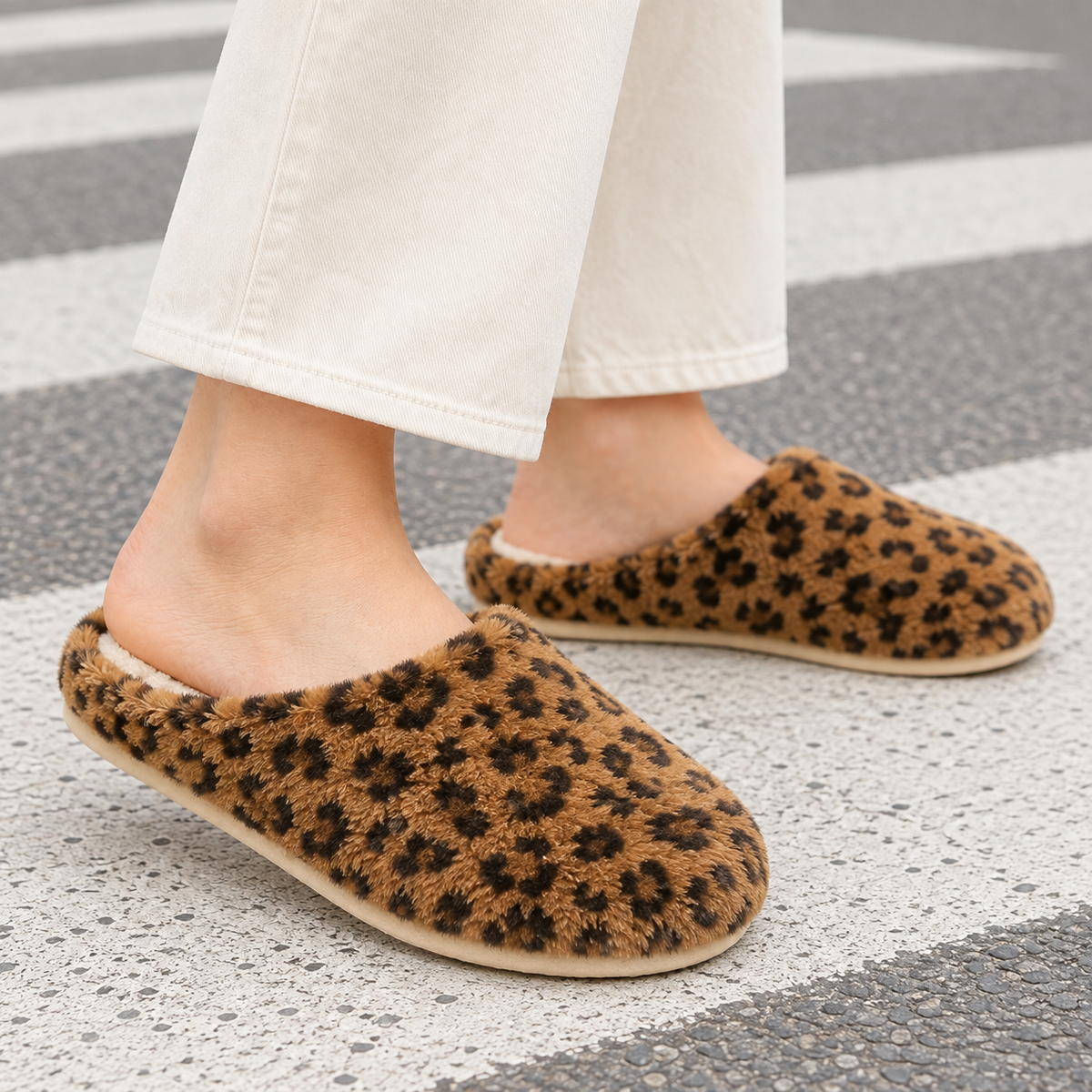 Molfetta Fuzzy Slippers - Lead Product Detail