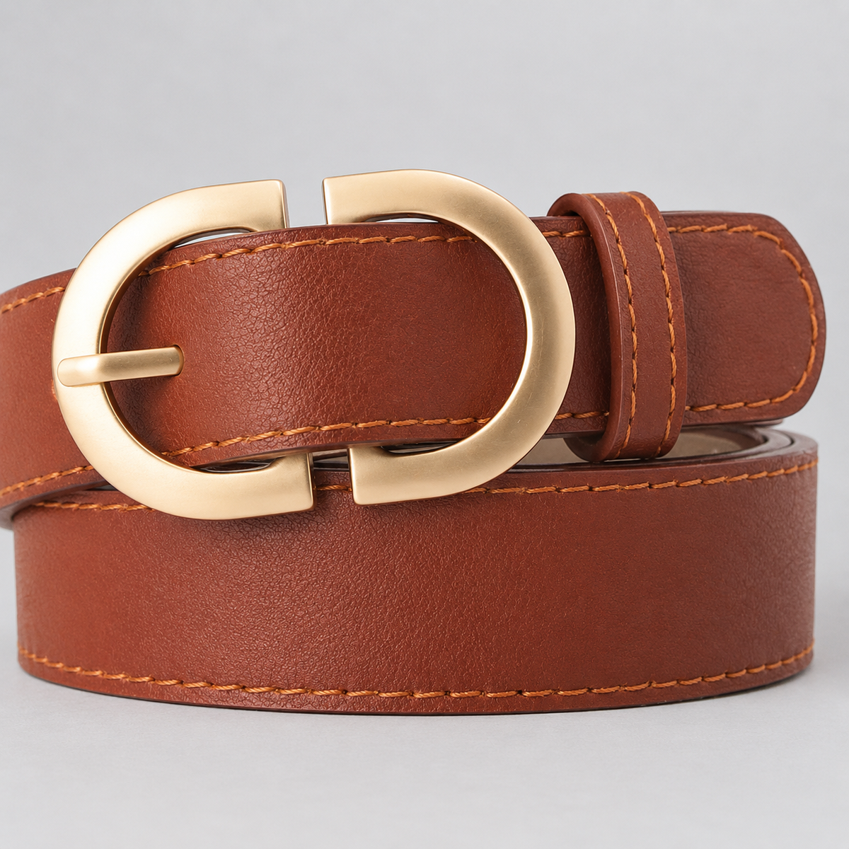 Massimo Oval Buckle Belt - Lead Product Detail