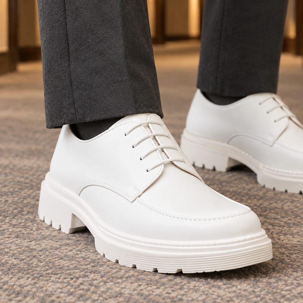 Recanati Leather Derby Shoes - Lead Product Detail