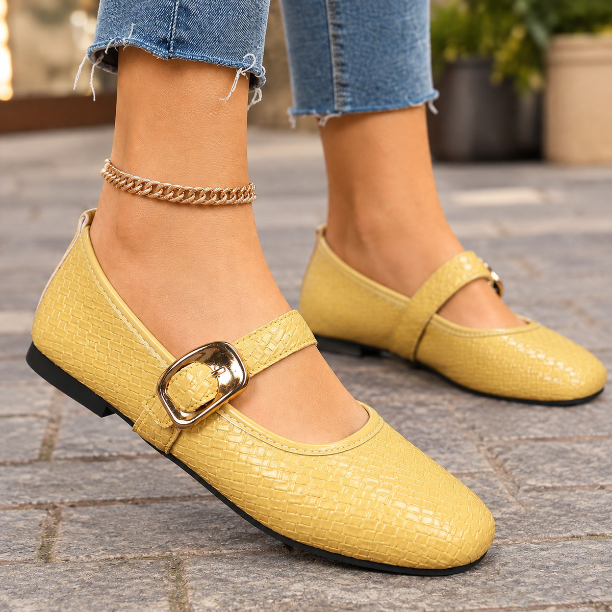 Lecco Woven Mary Janes - Lead Product Detail