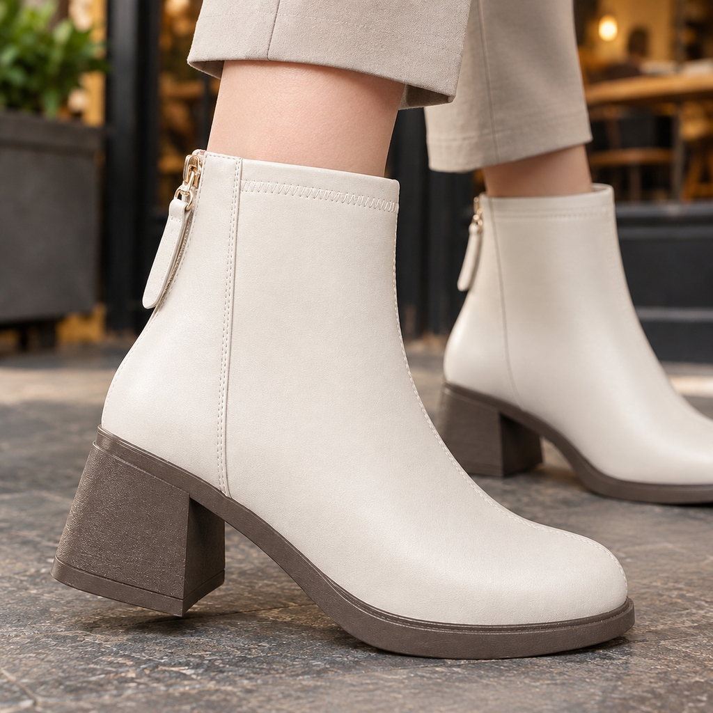 Piacenza Block Heel Boots - Lead Product Detail