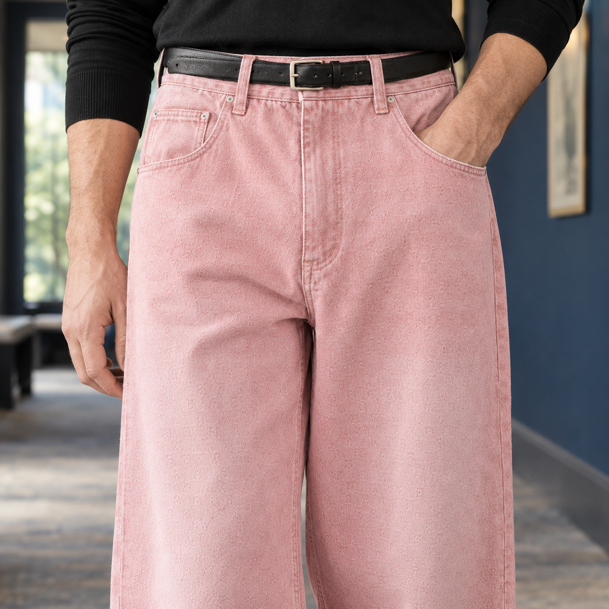 Simeon Wide Leg Jeans - Lead Product Detail