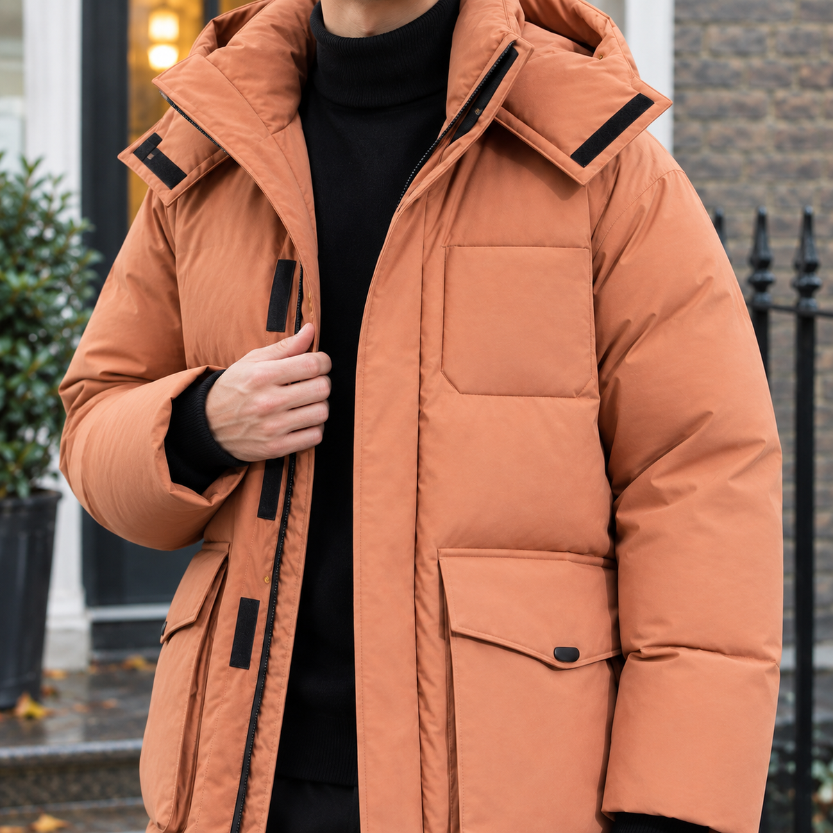 Sterling Utility Puffer Jacket - Scale in Room