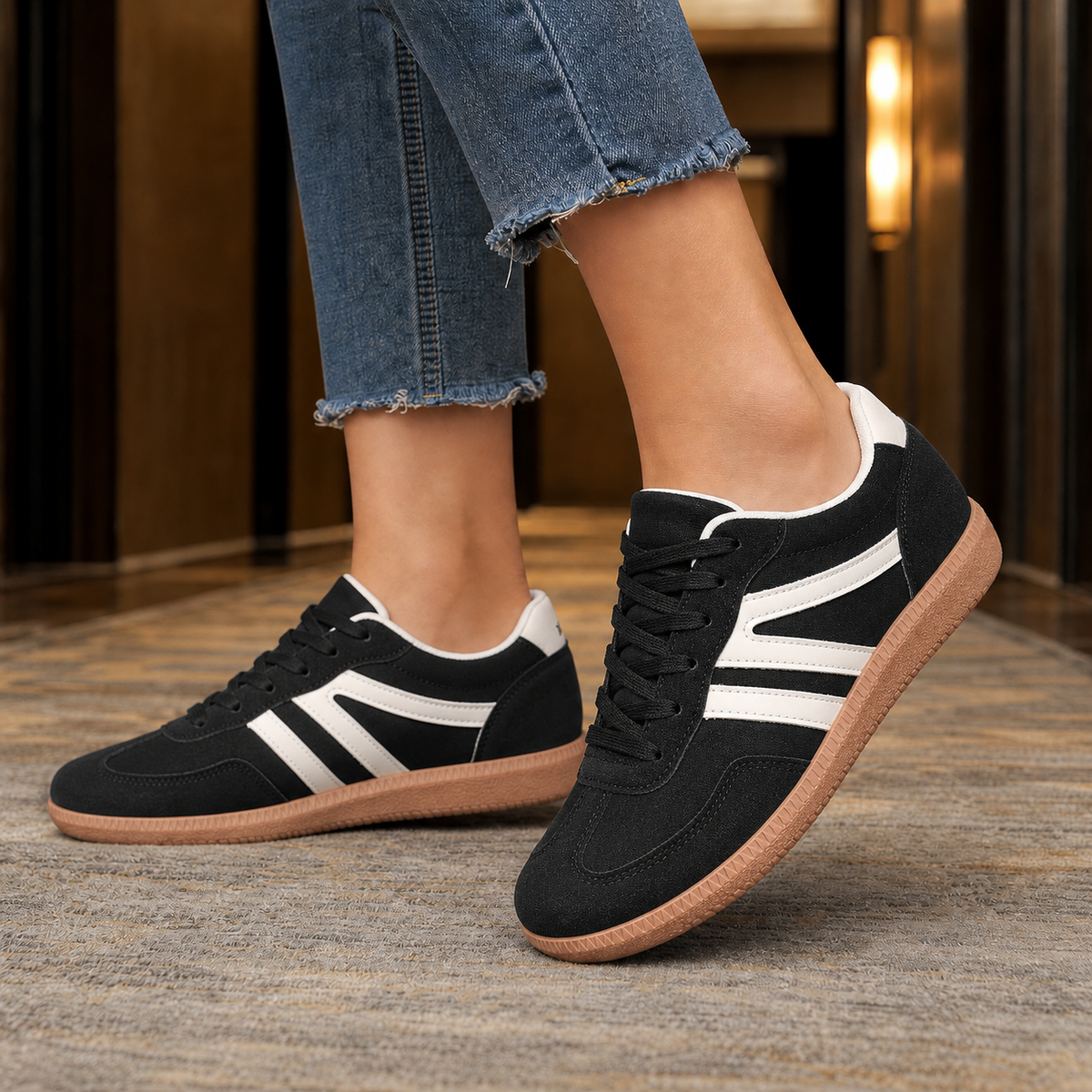 Ravello Retro Sneakers - Black