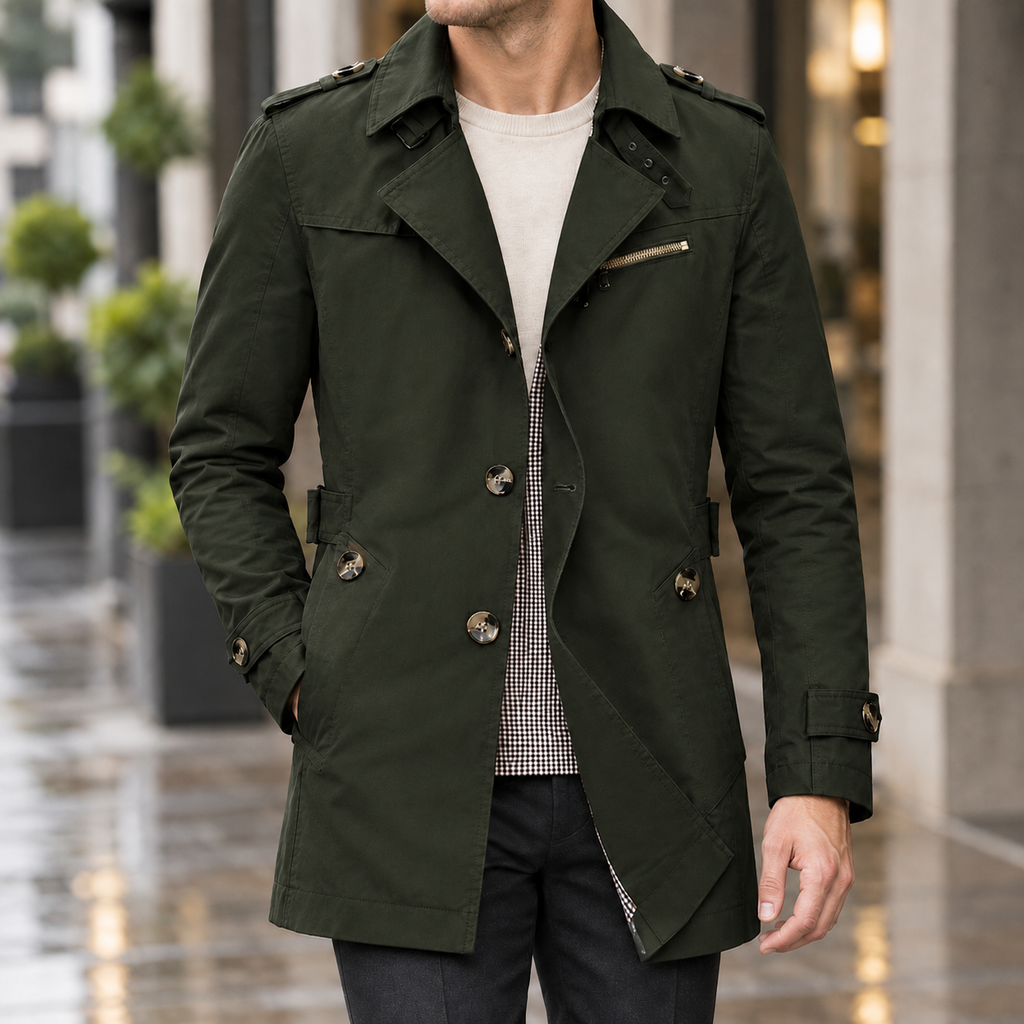 Sullivan Trench Jacket - Army Green