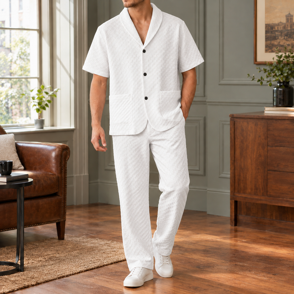 Caius Textured Set - White