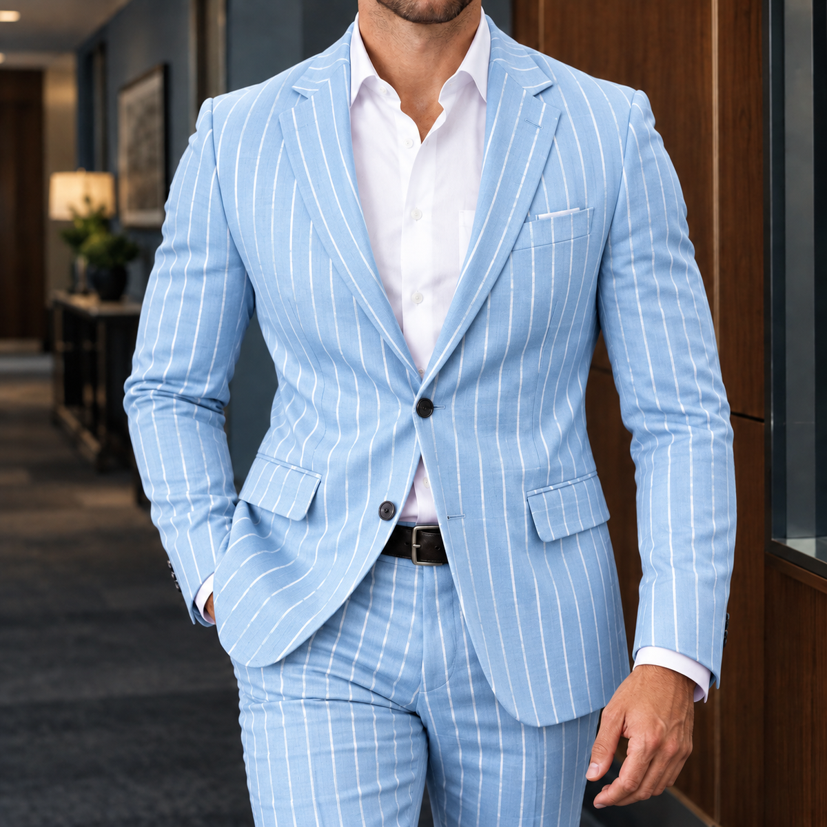 Sebastian Tailored Set - Sky Blue