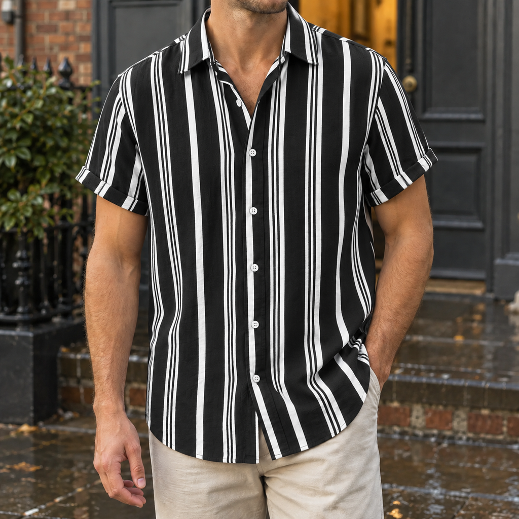 Kit Striped Shirt - Black