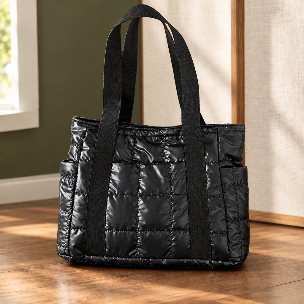Bernardi Quilted Tote - Black