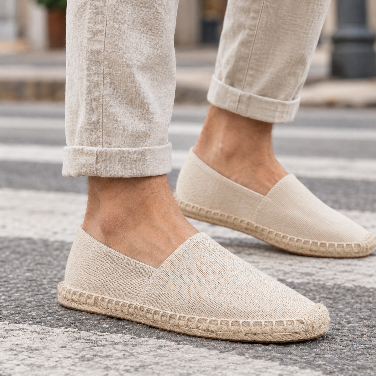 Marcello Linen Espadrilles - Beige (standard)