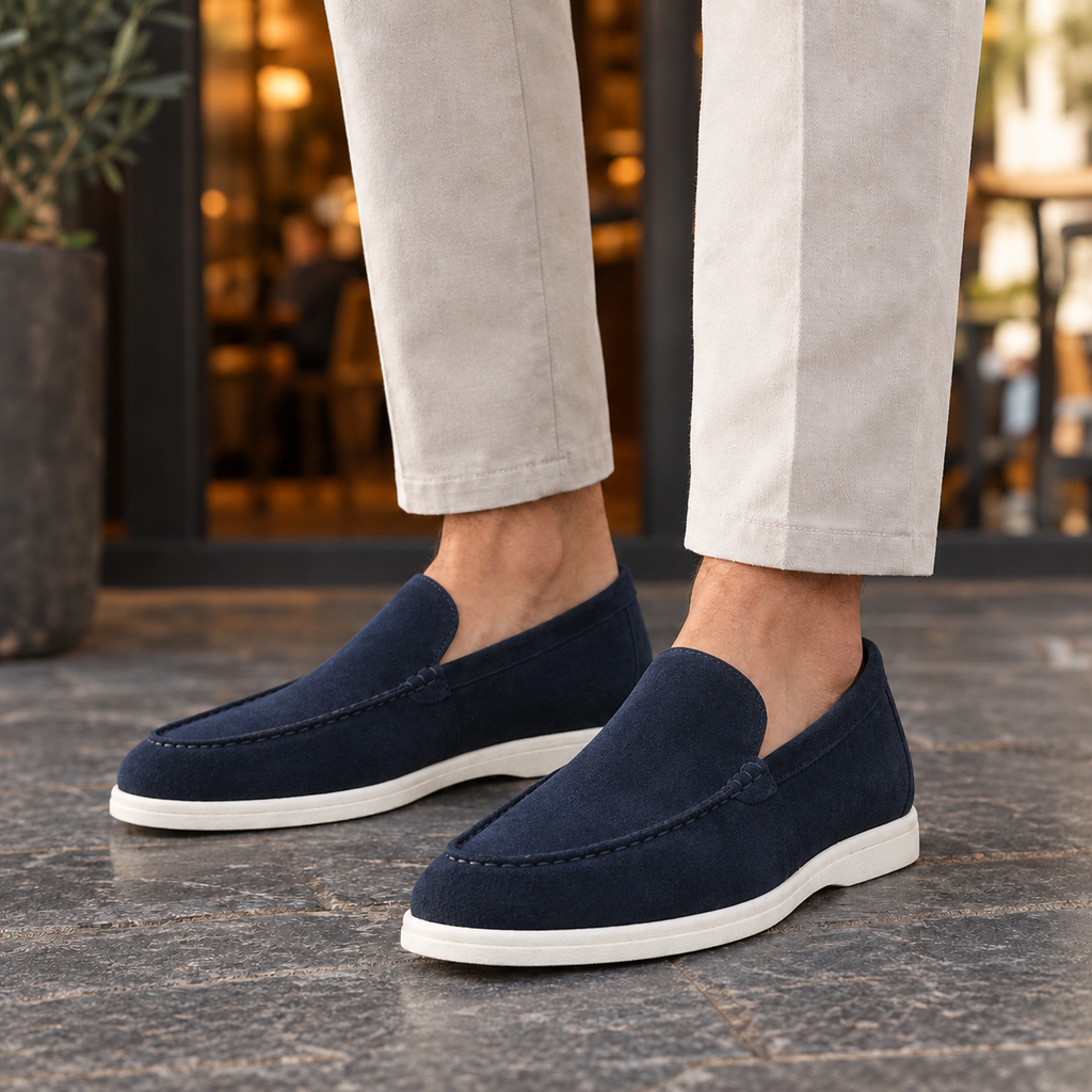 Vitale Suede Loafers - Navy