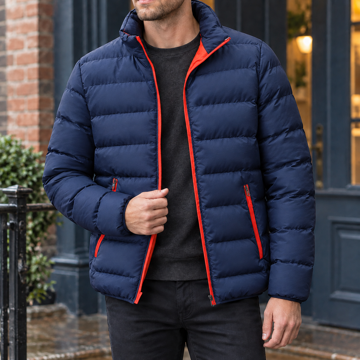 Thibault Padded Jacket - Navy