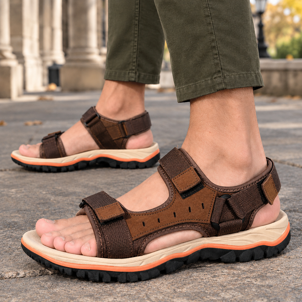 Bonetti Walking Sandals - Brown