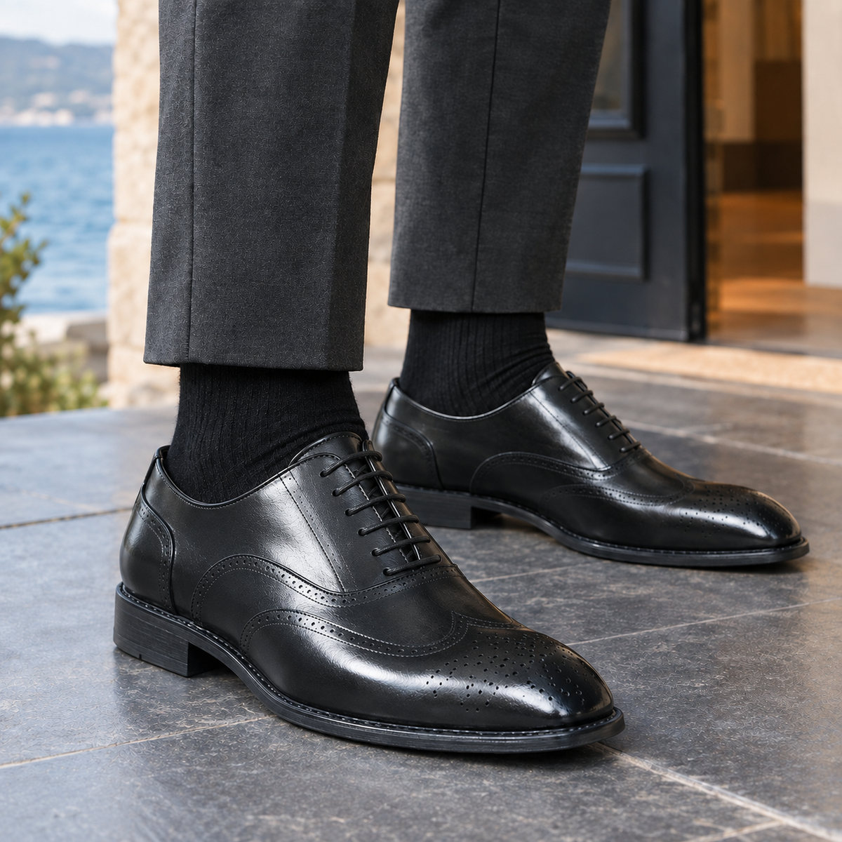 Tiepolo Brogue Oxfords - Black