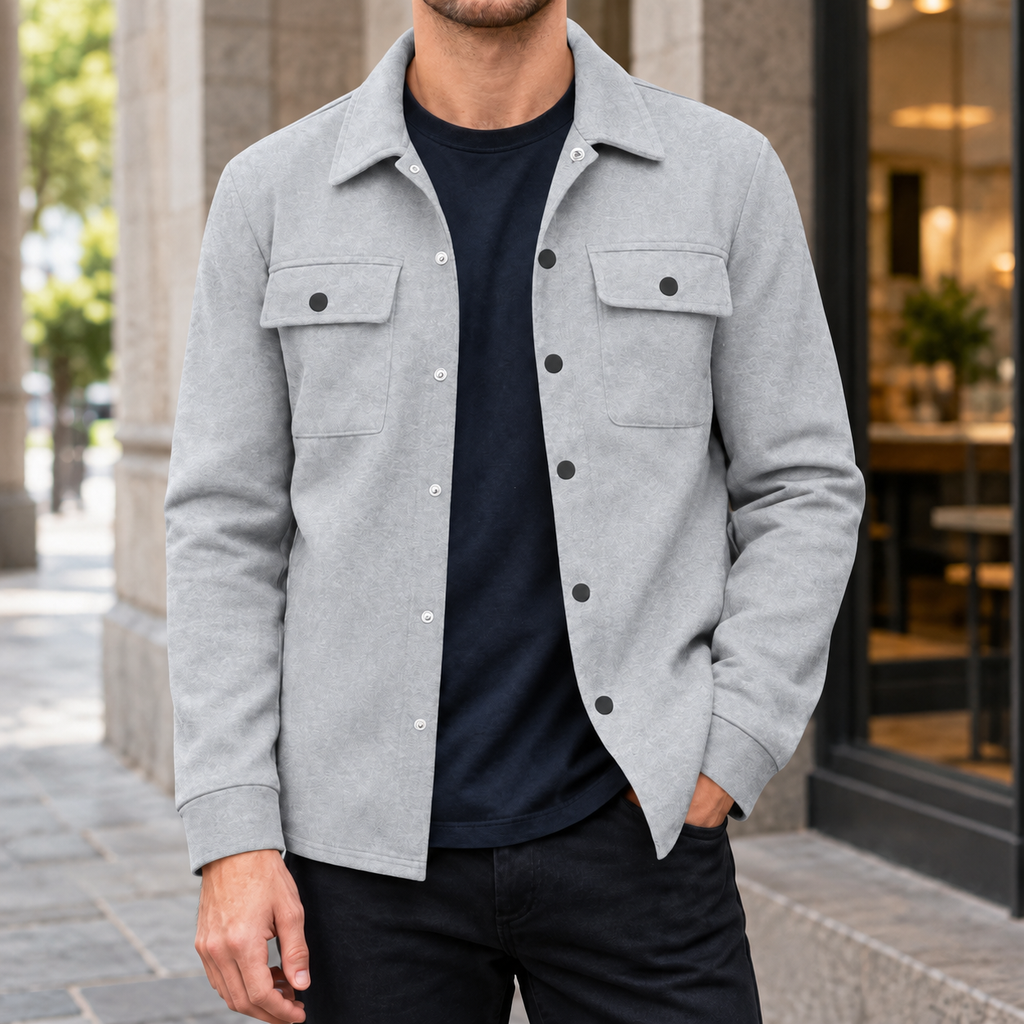 Mason Utility Overshirt - Light Gray