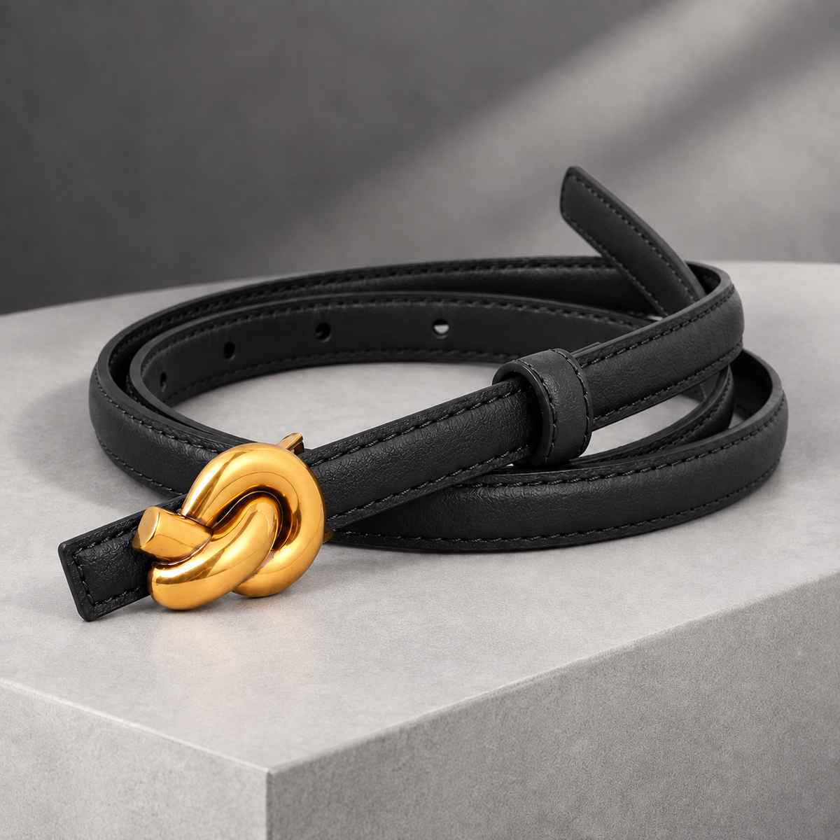 Tolentino Knot Buckle Belt - Black