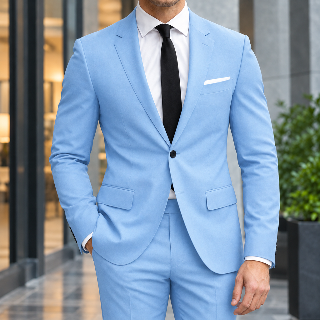 Everett Tailored Blazer - Light Blue