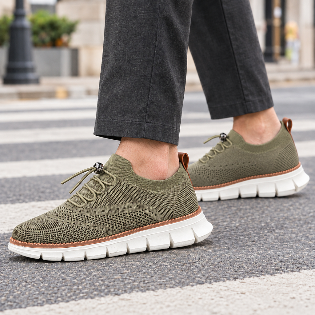 Graziani Knit Sneakers - Khaki