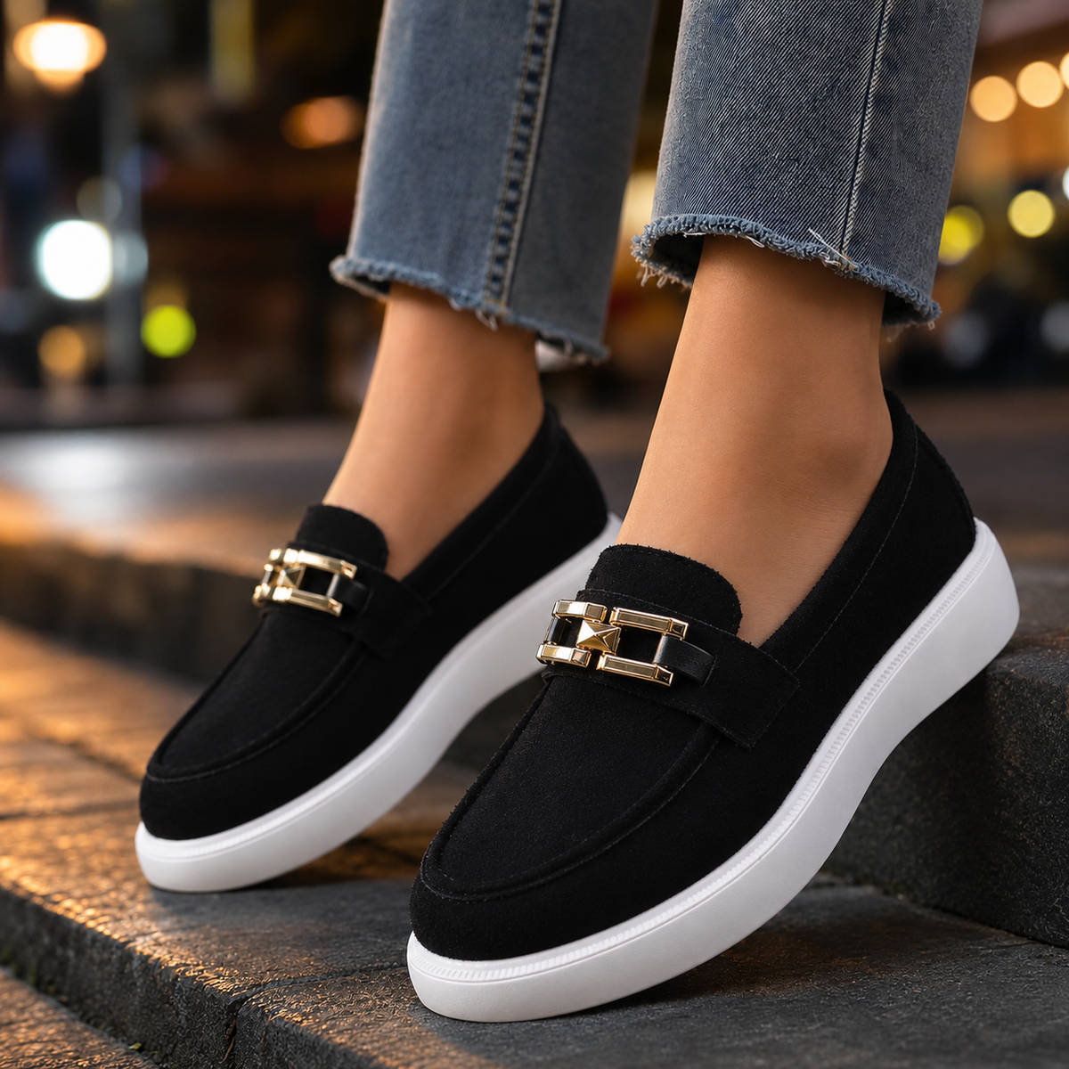 Basile Platform Loafers - Black