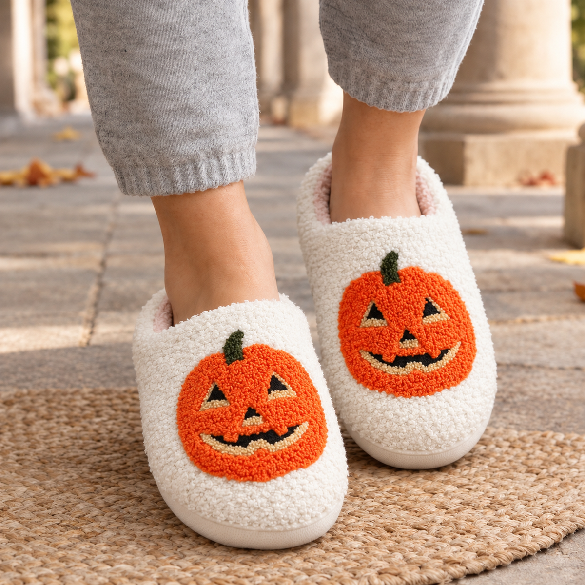 Roma Festive Slippers - Pumpkin
