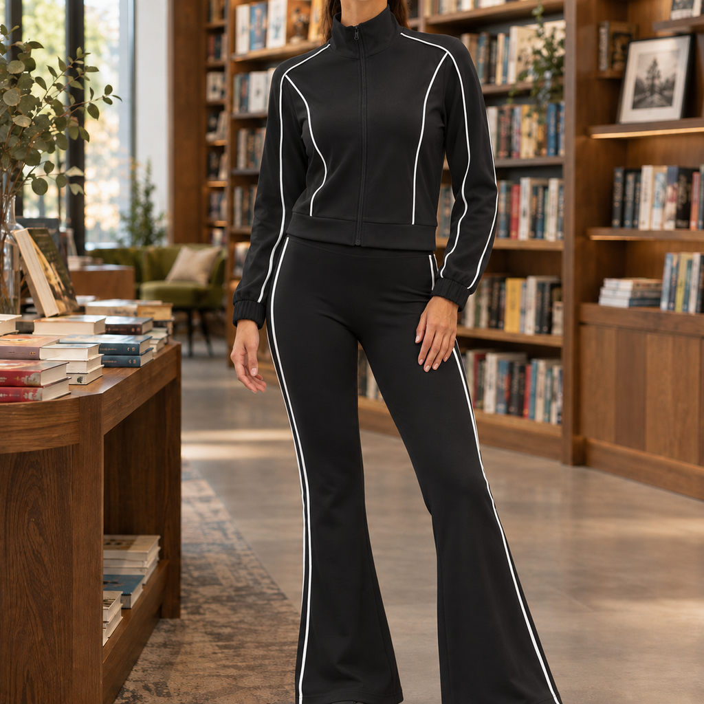 Valerie Flared Set - Black (base)