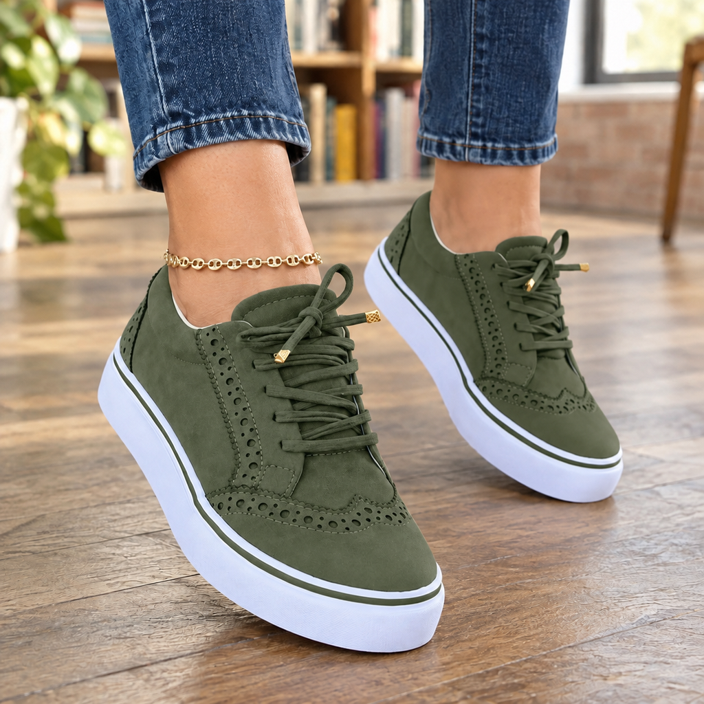 Bellora Brogue Sneakers - Green