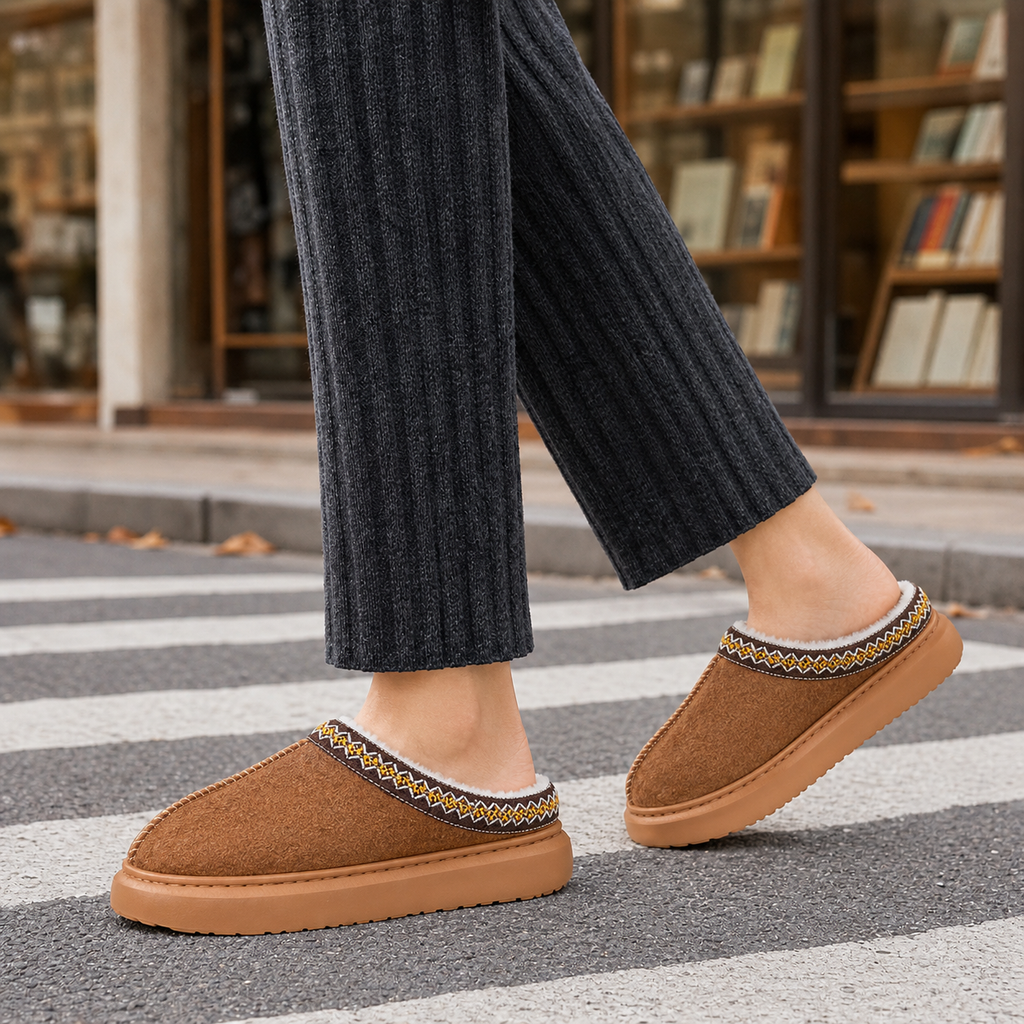 Santoro Platform Slippers - Brown