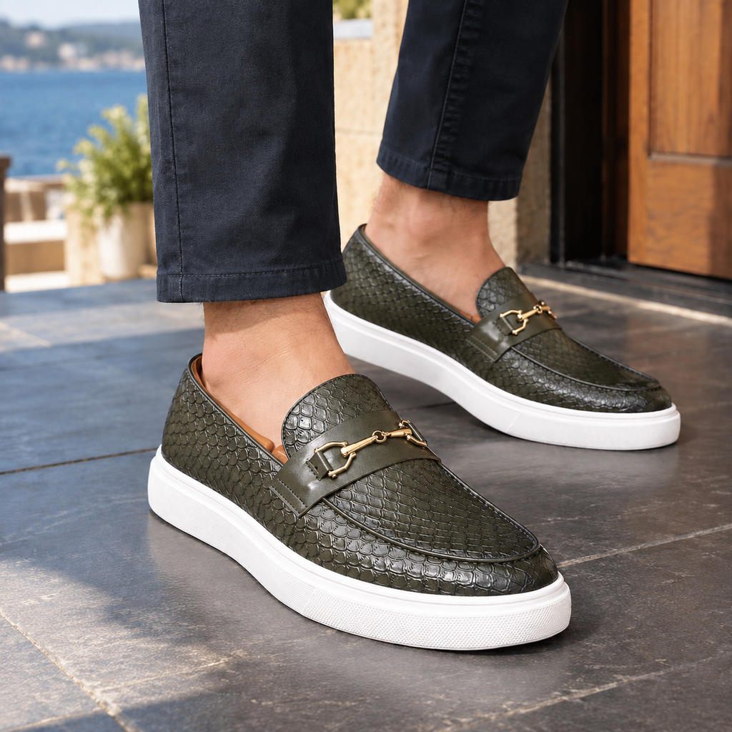 Tivoli Leather Loafers - Gray