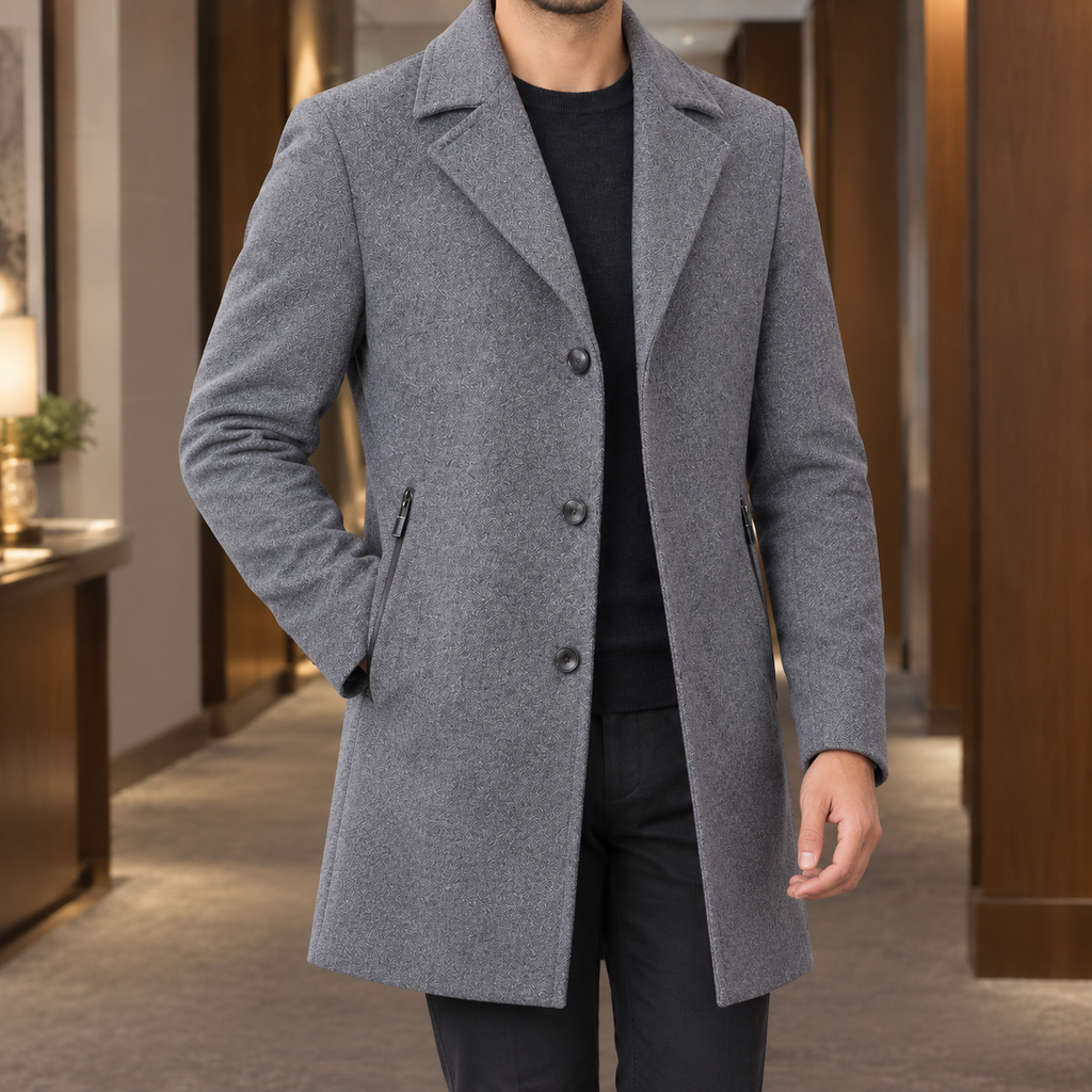 Aaron Tailored Coat - Silver