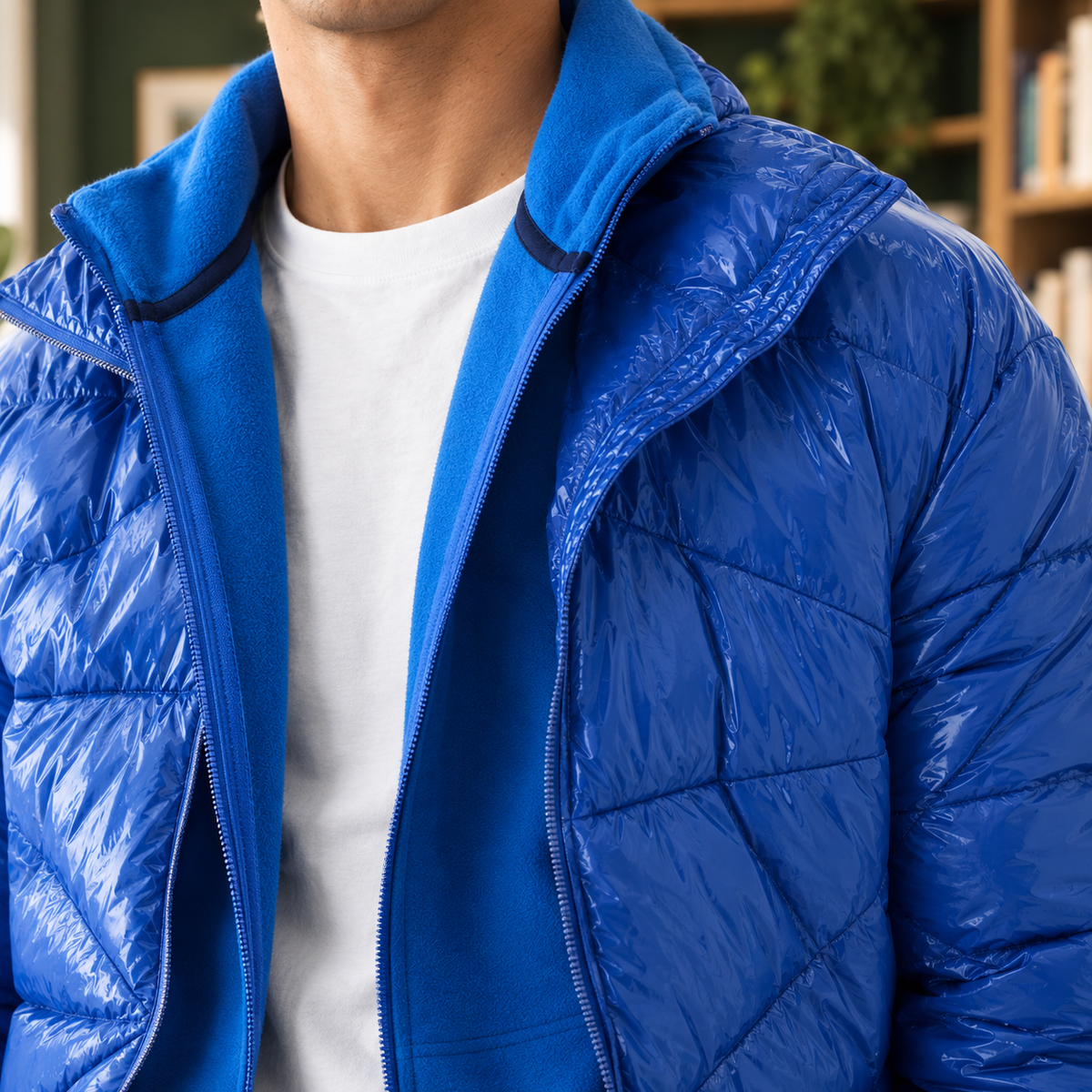 Caleb Quilted Jacket - Scale in Room