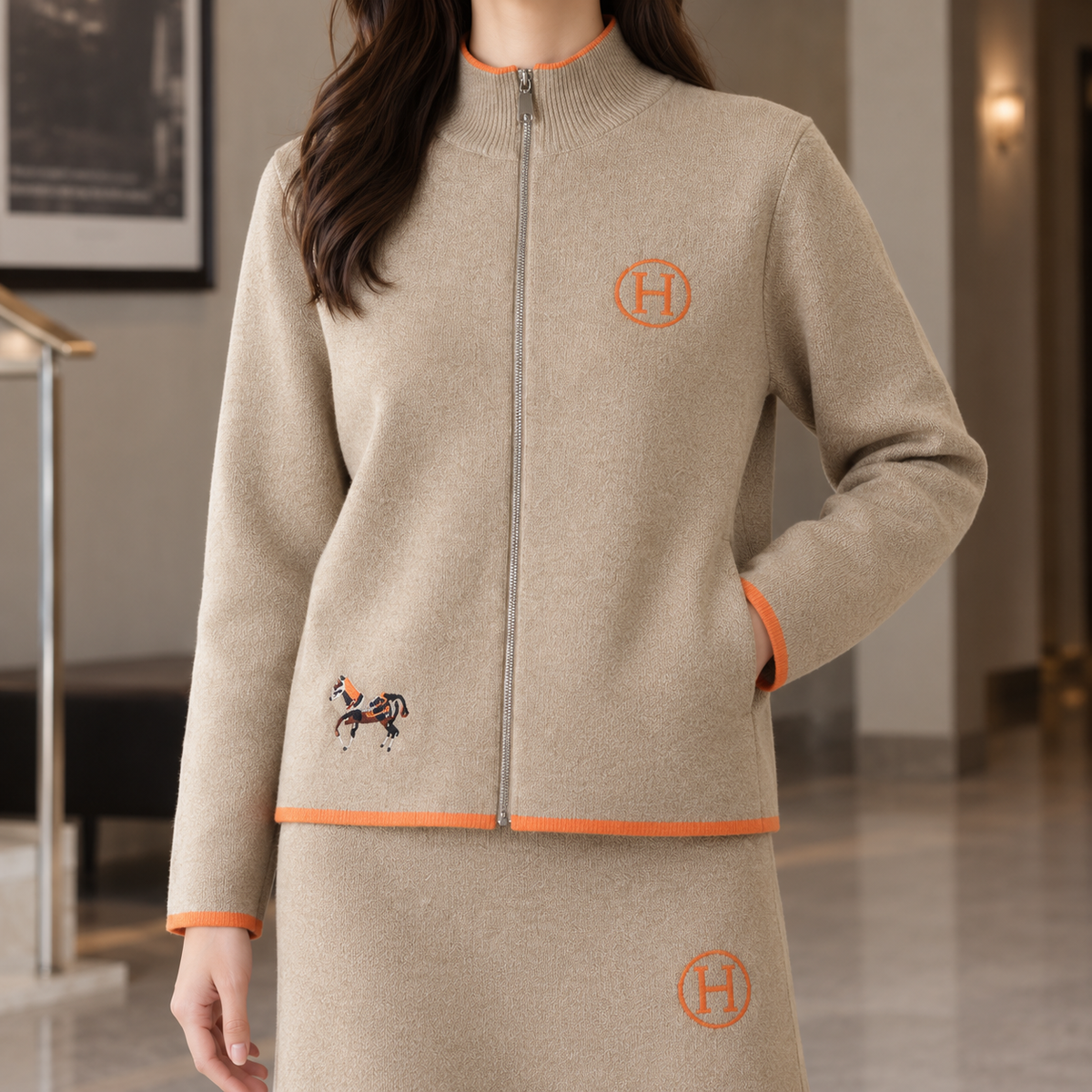 Elara Zip Front Set - Scale in Room