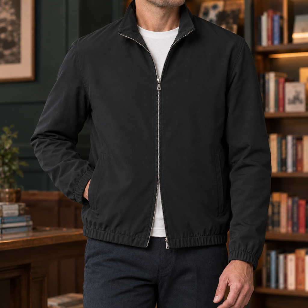 Harlan Stand Collar Jacket - Black