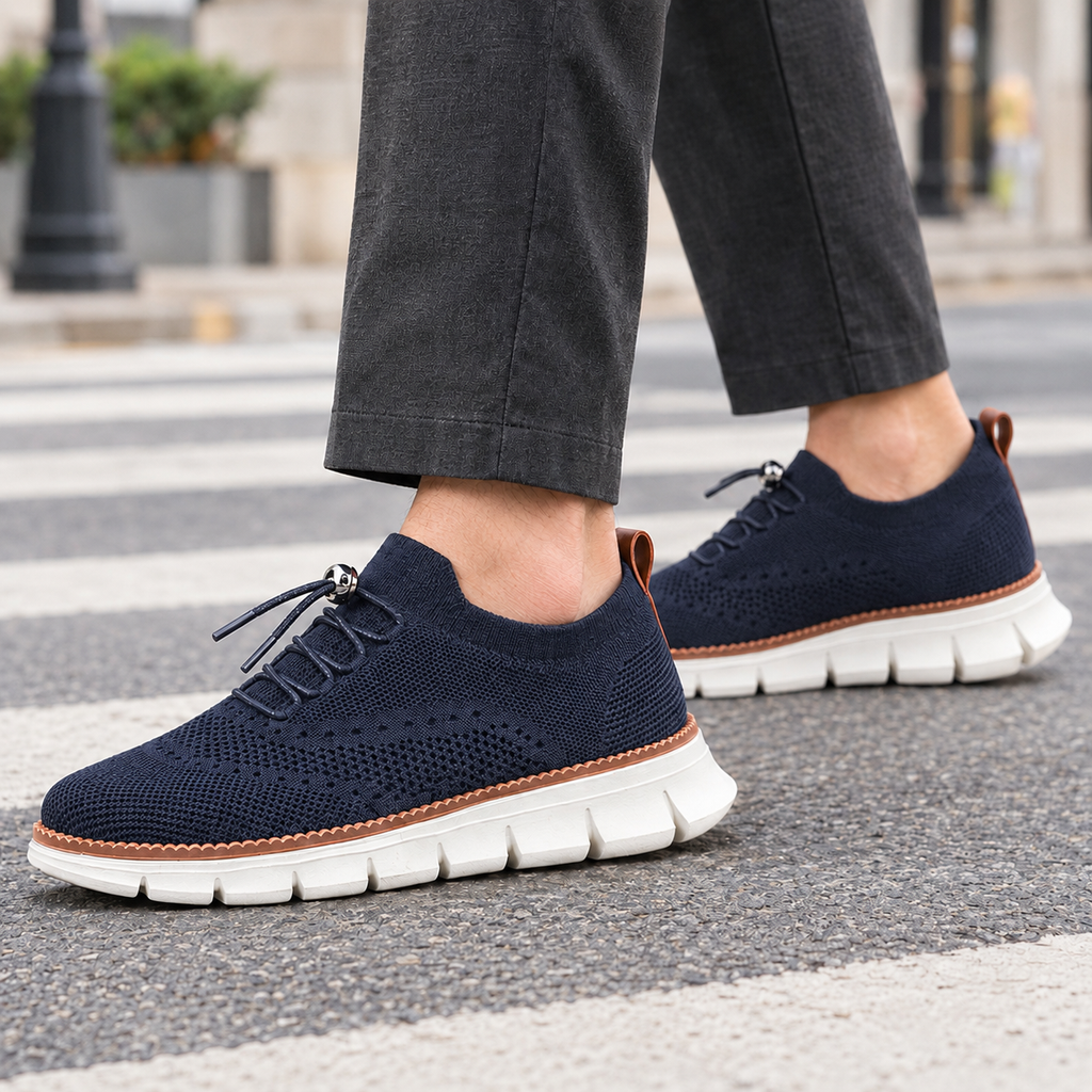 Graziani Knit Sneakers - Navy