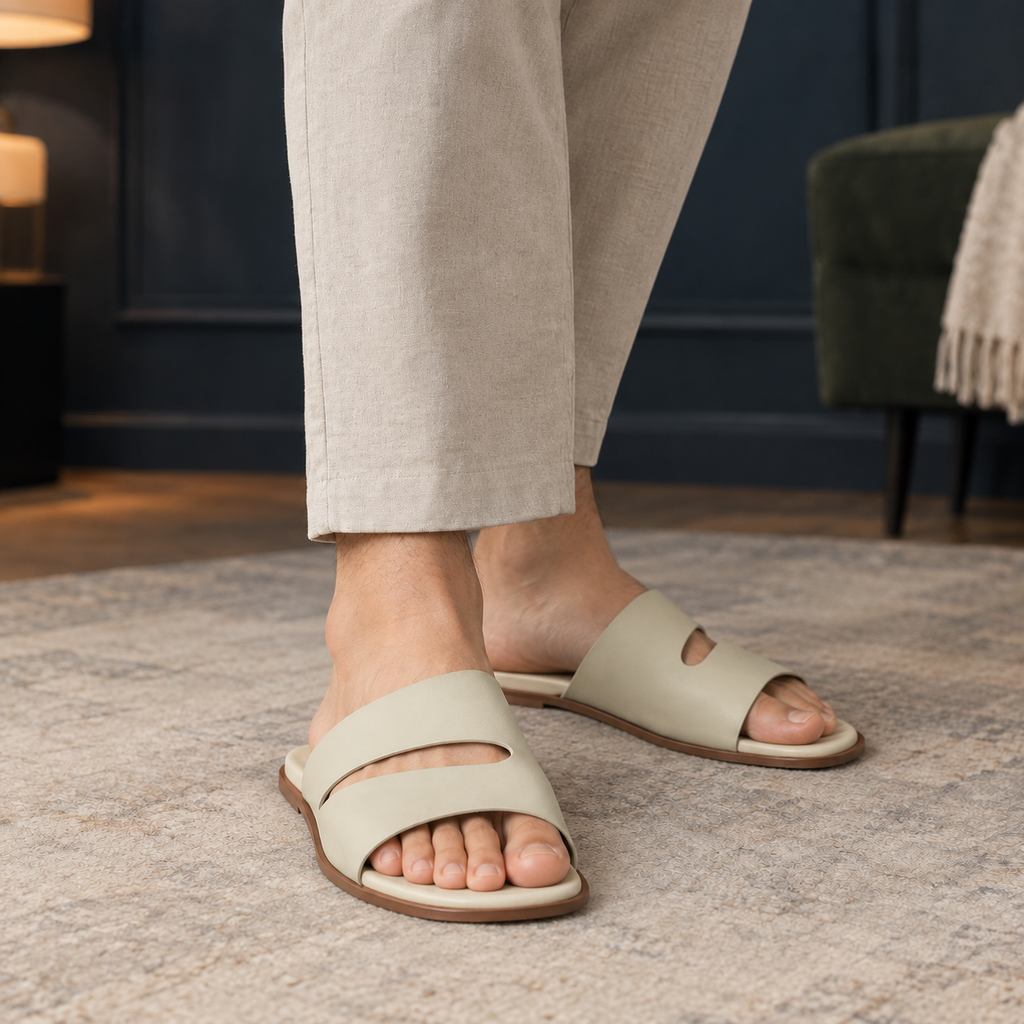 Acerbi Cutout Slides - Cream