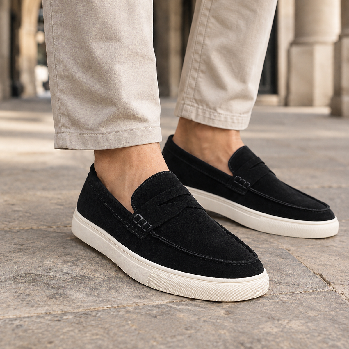 Campani Suede Loafers - Black