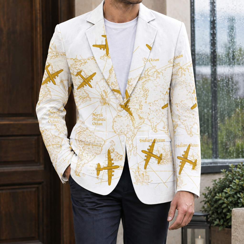 Augustus Notch Lapel Blazer - White