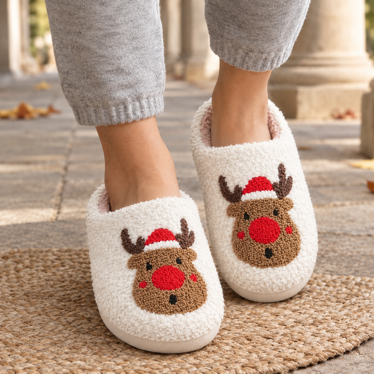 Roma Festive Slippers - Reindeer