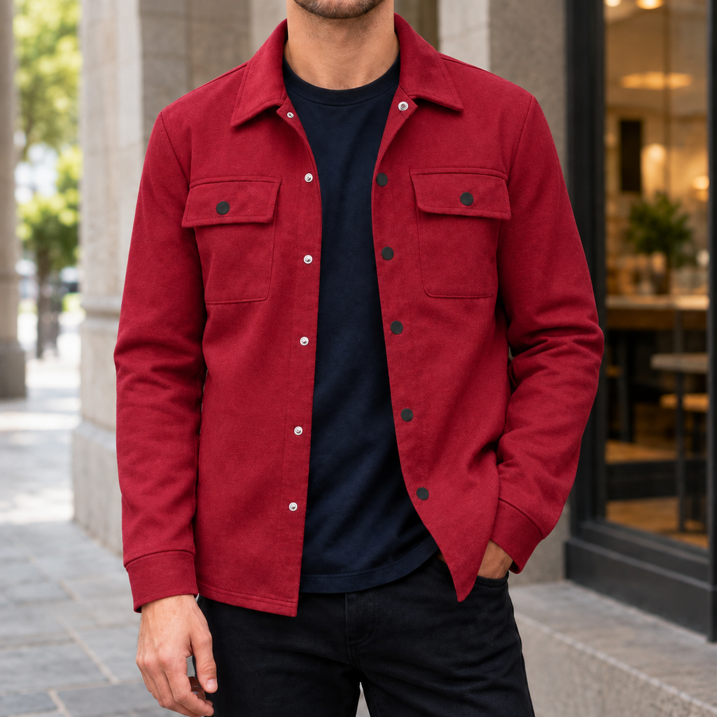 Mason Utility Overshirt - Red
