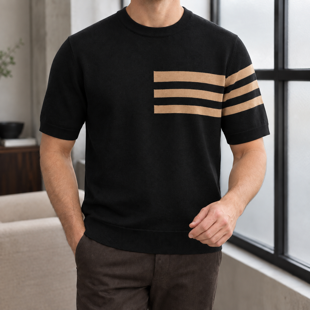 Renard Crew Neck Top - Black