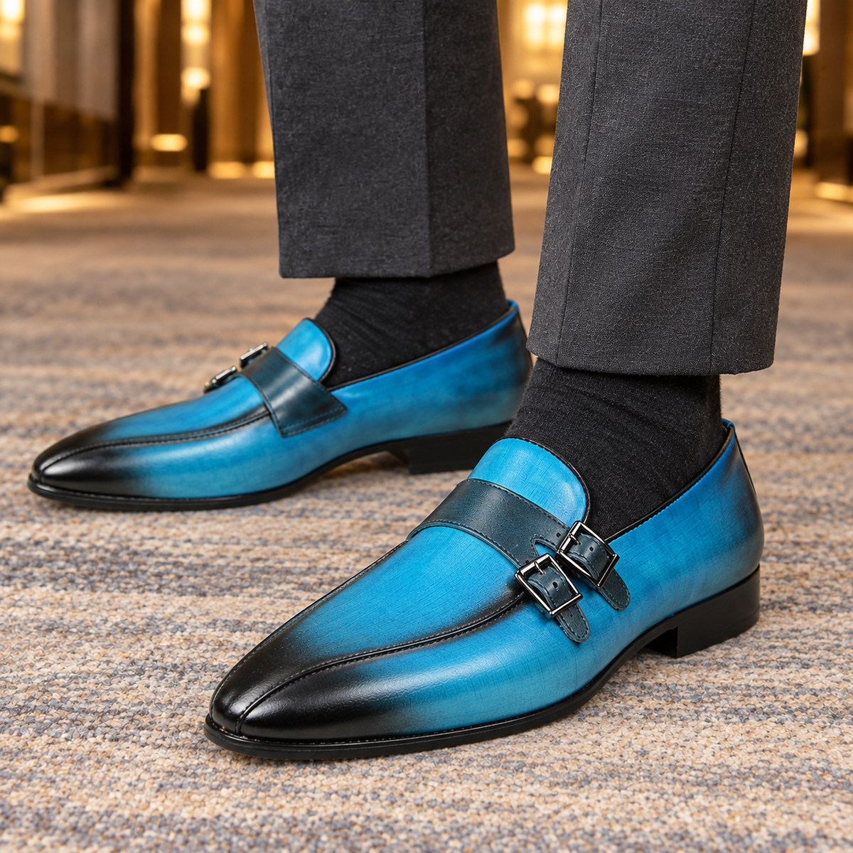Giordano Double Monk Loafers - Alternate Angle